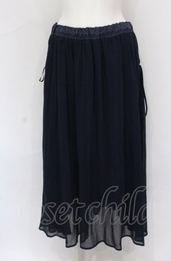 画像1: axes femme / サイドデザインロングスカート M ネイビー O-25-05-31-1086-AX-SK-OW-OS