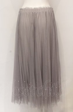 画像2: axes femme POETIQUE / パールデザインチュールスカート M グレー O-25-05-31-1088-AX-SK-OW-OS