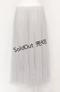 画像2: axes femme POETIQUE / パールデザインチュールスカート M グレー O-25-05-31-1088-AX-SK-OW-OS