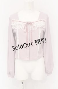 axes femme POETIQUE / レースデザインカットプルオーバー M ピンク O-25-05-31-1008-AX-TO-OW-OS