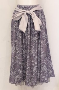 axes femme / 花柄ミディスカート M ラベンダー O-25-05-31-1089-AX-SK-OW-ZT143