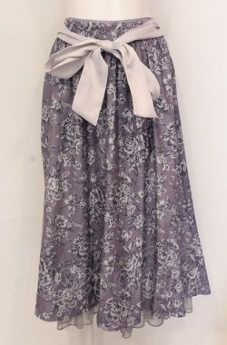 画像1: axes femme / 花柄ミディスカート M ラベンダー O-25-05-31-1089-AX-SK-OW-OS