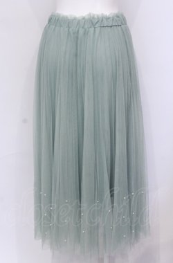 画像2: axes femme POETIQUE / パールデザインチュールスカート M グリーン O-25-05-31-1094-AX-BL-OW-OS