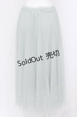 画像2: axes femme POETIQUE / パールデザインチュールスカート M グリーン O-25-05-31-1094-AX-BL-OW-OS