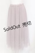 axes femme POETIQUE / パールデザインチュールスカート M ピンク O-25-05-31-1095-AX-BL-OW-ZT279
