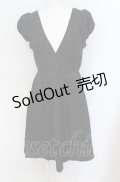 axes femme POETIQUE / フラワージャカードワンピース M クロ O-25-05-31-1096-AX-OP-OW-OS