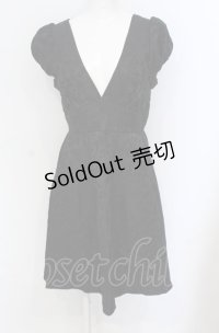 axes femme POETIQUE / フラワージャカードワンピース M クロ O-25-05-31-1096-AX-OP-OW-OS