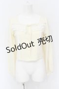 axes femme POETIQUE / レースデザインカットプルオーバー M イエロー O-25-05-31-1009-AX-TO-OW-OS