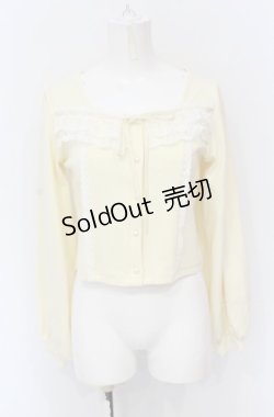 画像1: axes femme POETIQUE / レースデザインカットプルオーバー M イエロー O-25-05-31-1009-AX-TO-OW-OS