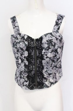 画像1: axes femme / フルールPTジップ付ビスチェ F クロ O-25-05-31-1100-AX-TO-OW-OS