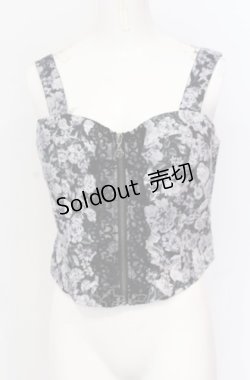 画像1: axes femme / フルールPTジップ付ビスチェ F クロ O-25-05-31-1100-AX-TO-OW-OS