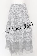 axes femme / フルールPTティアードスカート F クロ O-25-05-31-1101-AX-SK-OW-OS