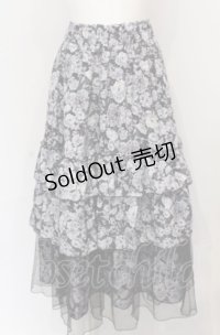 axes femme / フルールPTティアードスカート F クロ O-25-05-31-1101-AX-SK-OW-OS