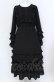画像1: axes femme NOSTALGIE / シフォンフリルティアードワンピース F クロ O-25-05-31-1107-AX-BL-OW-OS (1)