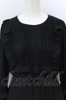 画像2: axes femme NOSTALGIE / シフォンフリルティアードワンピース F クロ O-25-05-31-1107-AX-BL-OW-OS