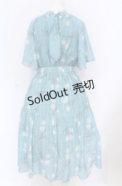 画像3: axes femme POETIQUE / チューリップブーケロングワンピース M グリーン O-25-05-31-1109-AX-OP-OW-OS