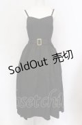 axes femme / ドロストデザインキャミワンピース F クロ O-25-05-31-1112-AX-OP-OW-OS