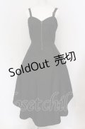axes femme POETIQUE / フロントジップイレヘムワンピース M クロ O-25-05-31-1115-AX-OP-OW-OS