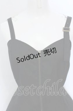 画像2: axes femme POETIQUE / フロントジップイレヘムワンピース M クロ O-25-05-31-1115-AX-OP-OW-OS