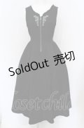 axes femme / レース切替刺繍ジャンスカ M クロ O-25-05-31-1116-AX-OP-OW-OS