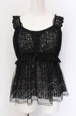 画像1: axes femme / チュール重ね２ＷＡＹビスチェ  クロ O-25-05-31-1117-AX-TO-OW-OS