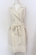 axes femme / レース使トレンチ風ロングジレ M キナリ O-25-05-31-1118-AX-TO-OW-OS