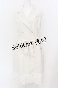 axes femme / レース使トレンチ風ロングジレ M キナリ O-25-05-31-1118-AX-TO-OW-OS