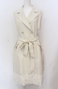 画像1: axes femme / レース使トレンチ風ロングジレ M キナリ O-25-05-31-1118-AX-TO-OW-OS
