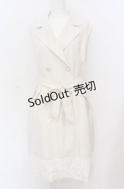 画像1: axes femme / レース使トレンチ風ロングジレ M キナリ O-25-05-31-1118-AX-TO-OW-OS