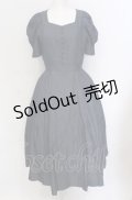 axes femme POETIQUE / パワショル半袖ワンピース M インディゴ O-25-05-31-1019-AX-SK-OW-OS