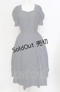 axes femme POETIQUE / パワショル半袖ワンピース M インディゴ O-25-05-31-1019-AX-SK-OW-OS
