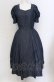 画像1: axes femme POETIQUE / パワショル半袖ワンピース M インディゴ O-25-05-31-1019-AX-SK-OW-OS (1)