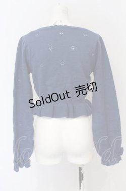 画像2: axes femme kawaii / 苺の編みぐるみニットカーデ M ブルー O-25-05-31-1121-AX-TO-OW-OS