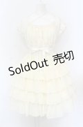 Pina sweetcollection / シフォンフリルワンピース  生成り O-25-05-31-1014-LO-OP-IG-OS