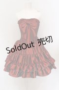 ATELIER PIERROT / フロントリボン・ミニコルセットワンピース  レッド O-25-05-31-1015-EL-OP-IG-OS