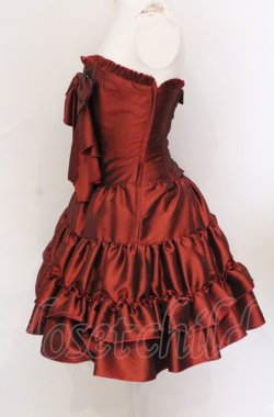 画像2: ATELIER PIERROT / フロントリボン・ミニコルセットワンピース  レッド O-25-05-31-1015-EL-OP-IG-OS