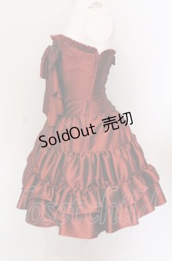 画像2: ATELIER PIERROT / フロントリボン・ミニコルセットワンピース  レッド O-25-05-31-1015-EL-OP-IG-OS