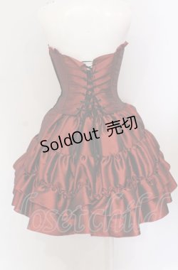 画像3: ATELIER PIERROT / フロントリボン・ミニコルセットワンピース  レッド O-25-05-31-1015-EL-OP-IG-OS