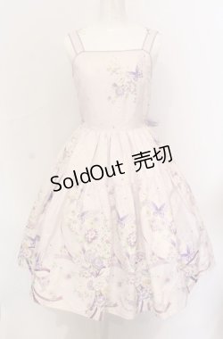 画像1: Innocent World / Japanese Butterflyティアードジャンパースカート M ラベンダー O-25-05-31-1019-IW-OP-OW-OS