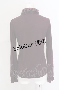 画像2: axes femme / ブローチ付きブラウス風プルオーバー M パープル O-25-05-31-1020-AX-TO-IG-OS