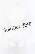 Millefleurs / ジョーゼットとレースのブラウス  ホワイト O-25-05-31-1025-EL-BL-IG-OS