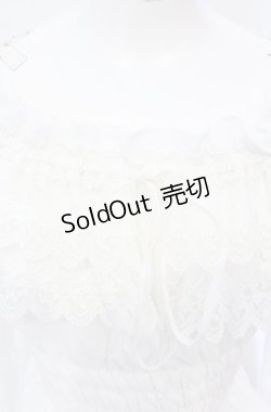 画像2: Millefleurs / ジョーゼットとレースのブラウス  ホワイト O-25-05-31-1025-EL-BL-IG-OS