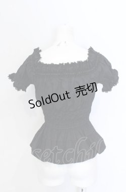 画像2: Millefleurs / はしごレースシャーリングブラウス  ブラック O-25-05-31-1026-EL-BL-IG-OS