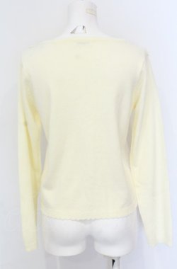 画像2: axes femme / パール使いニットカーディガン M キナリ O-25-05-31-1027-AX-TO-OW-OS