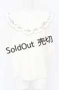 an another angelus / スカラップ刺繍プルブラウス F シロ O-25-05-31-1028-CA-BL-OW-OS