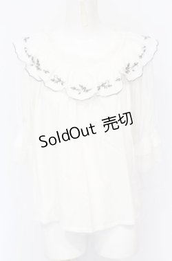 画像1: an another angelus / スカラップ刺繍プルブラウス F シロ O-25-05-31-1028-CA-BL-OW-OS