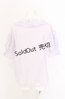 画像3: Chalmiere / ハートフリルパフ袖ブラウス M ラベンダー O-25-05-31-1003-LO-BL-OW-OS