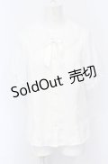 axes femme kawaii / ギャザー丸襟半袖ブラウス M シロ O-25-05-31-1032-AX-BL-OW-OS