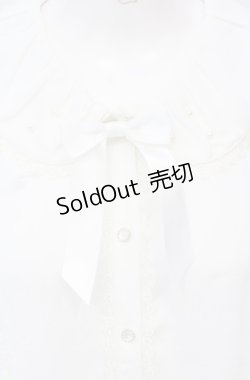 画像2: axes femme kawaii / ギャザー丸襟半袖ブラウス M シロ O-25-05-31-1032-AX-BL-OW-OS