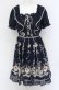 画像1: axes femme POETIQUE / ガーベラ×リボン柄ワンピース M ネイビー O-25-05-31-1033-AX-OP-OW-OS (1)